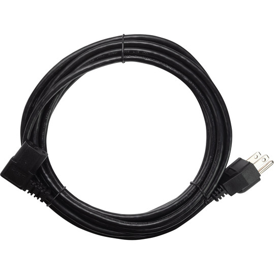 NavePoint 3-Prong AC Right Angle Power Cord 15 Ft Black