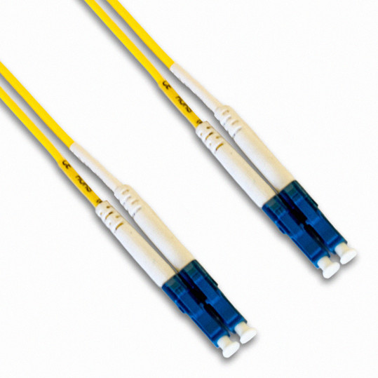NavePoint LC-LC Fiber Optic Patch Cable Duplex 9/125 Singlemode 50M Yellow