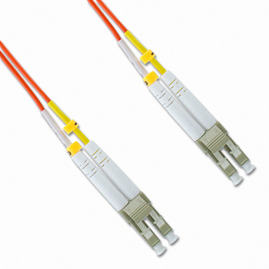 NavePoint LC-LC Fiber Optic Cable Duplex 50/125 Multimode 75M Orange