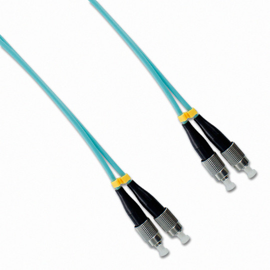 NavePoint FC-FC 10GB Fiber Optic Cable Duplex 50/125 Multimode 200M Aqua