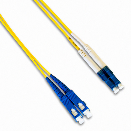 NavePoint LC-LC Fiber Optic Patch Cable Duplex 9/125 Singlemode 1M Yellow