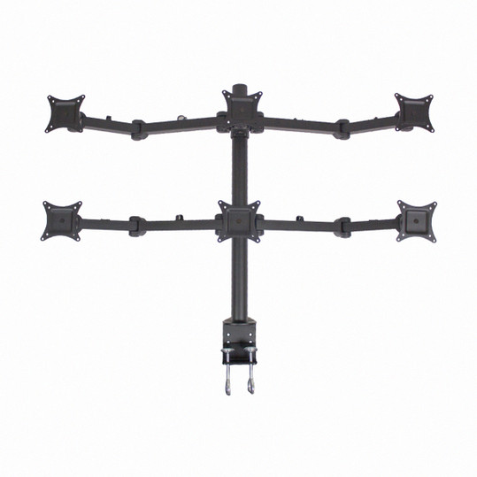 NavePoint Hex LCD Monitor Mount Adjustable 6 Screens upto 24-Inches Black