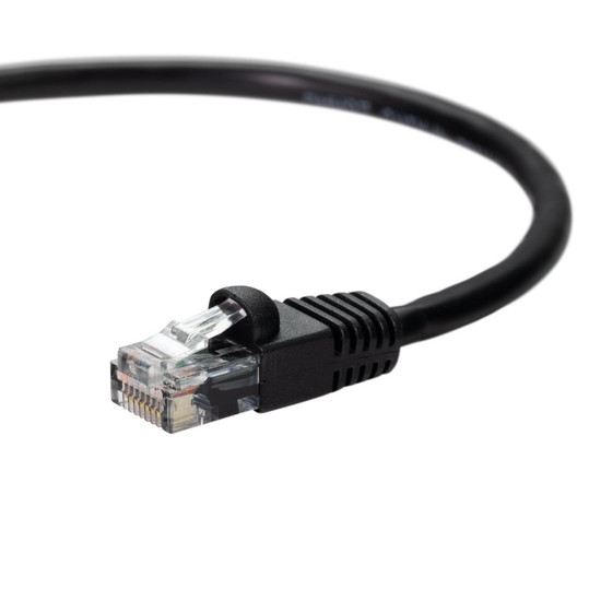 NavePoint CAT5e UTP Ethernet Network Patch Cable - 50 Ft Black