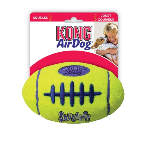 KONG Air KONG Squeakers Football - Medium - 5" Long (For Dogs 20-45 lbs)