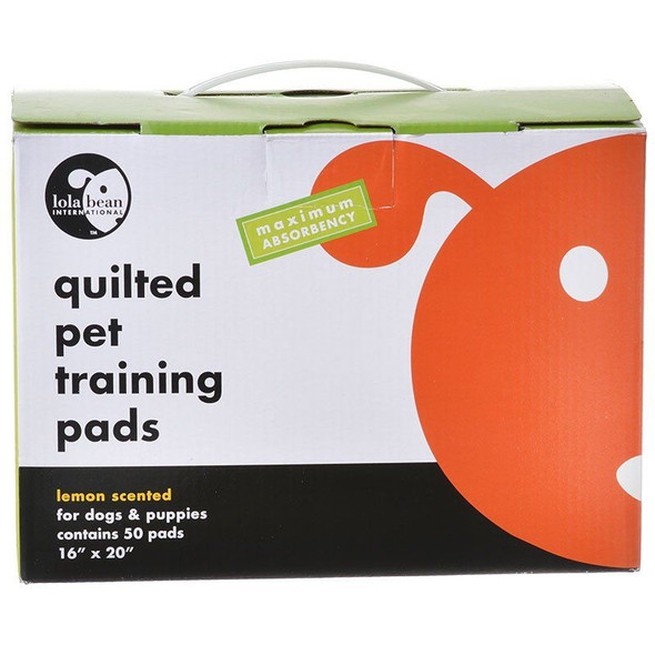 Lola Bean Quilted Pet Training Pads - 16" Long x 20" Wide (50 Pack)