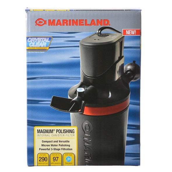 Marineland Magnum Internal Polishing Filter - 290 GPH - Up to 97 Gallons - (8.5"L x 5.8"W x 11"H)