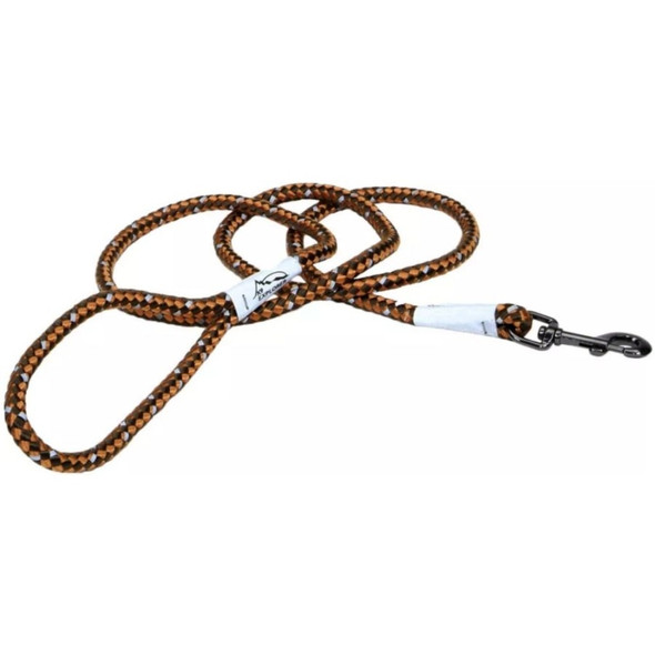 K9 Explorer Reflective Braided Rope Snap Leash - Campfire Orange - 6' Lead