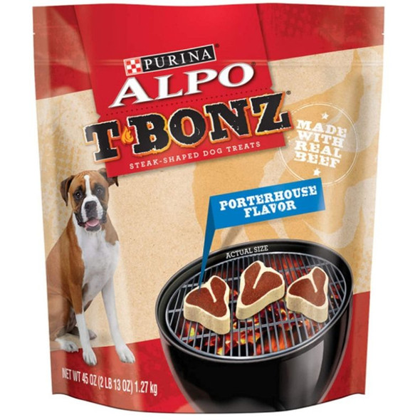 Purina Alpo T-Bonz Porterhouse Flavor Dog Treats - 45 oz