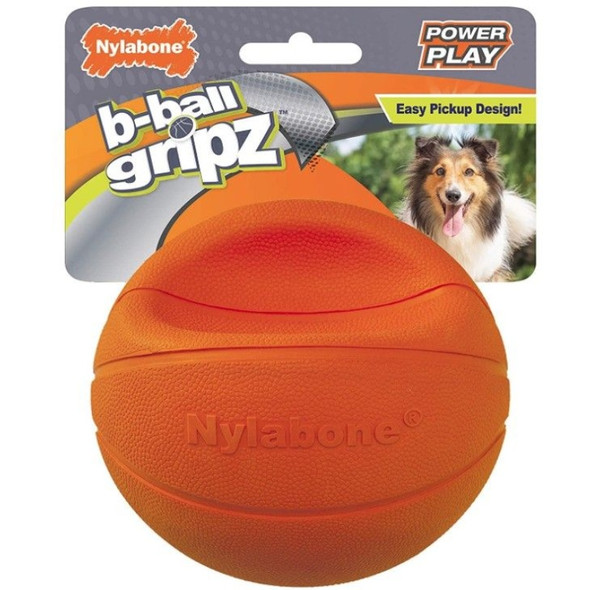 Nylabone Power Play B-Ball Grips Basketball Medium 4.5" Dog Toy - 1 count