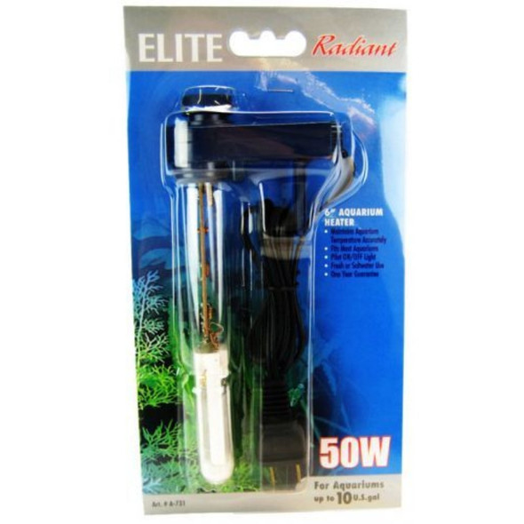 Elite Radiant Mini Aquarium Heater - 50 Watts (6" Long)
