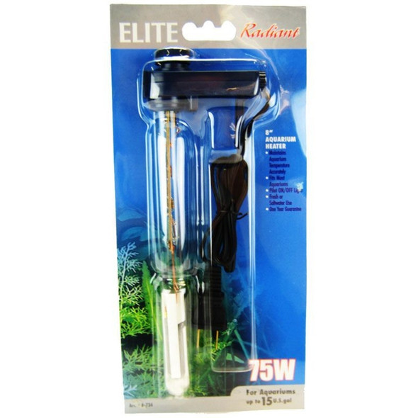 Elite Radiant Aquarium Heater - 75 Watts (8" Long)