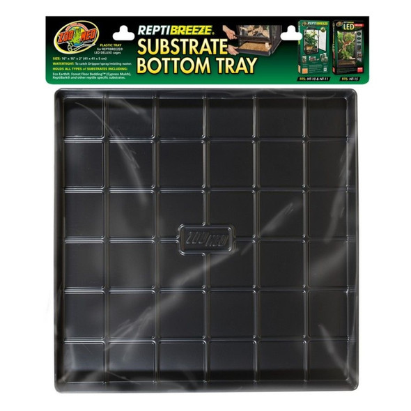 Zoo Med ReptiBreeze Substrate Bottom Tray - Tray for NT10, NT11 & NT15 - (16"L x 16"W x 2"H)