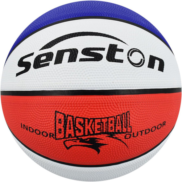 Senston 29.5'' Basketball Outdoor/Indoor Basketball Ball Official Size 7 Street Basketballs with Pump - Blue/Red