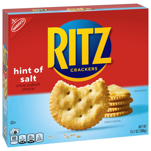 RITZ Hint of Salt Crackers, 13.7 oz (pack of 12)
