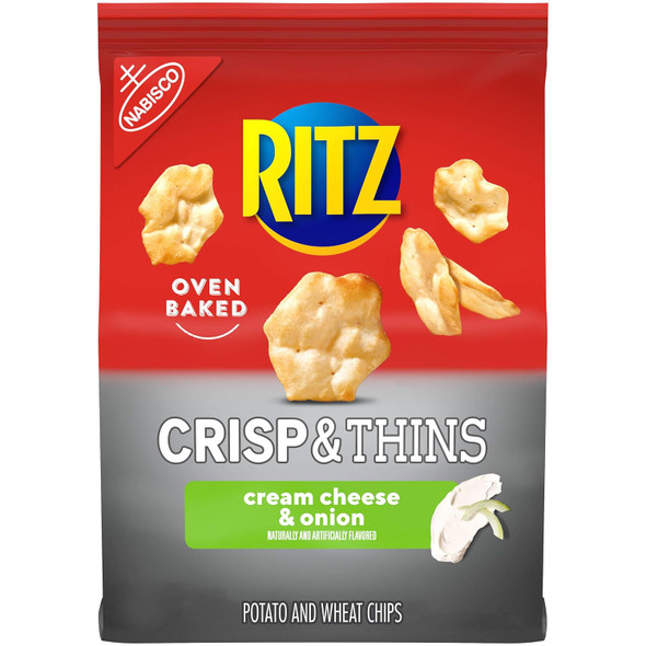 RITZ Crisp and Thins Cream Cheese and Onion Chips, 7.1 oz (pack of 6)