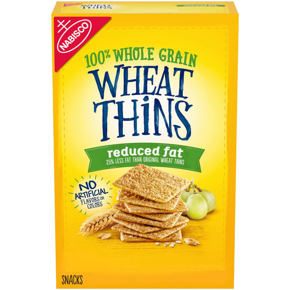 Wheat Thins Reduced Fat Whole Grain Wheat Crackers, 8 Oz, 1Count (pack of 6)