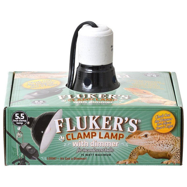 Flukers Clamp Lamp with Dimmer - 75 Watt (5.5" Diameter)