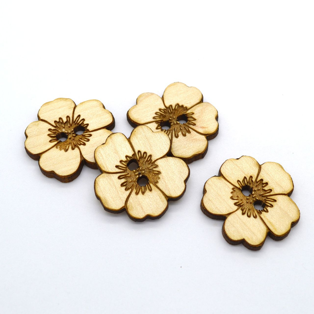 Flower-shaped buttons