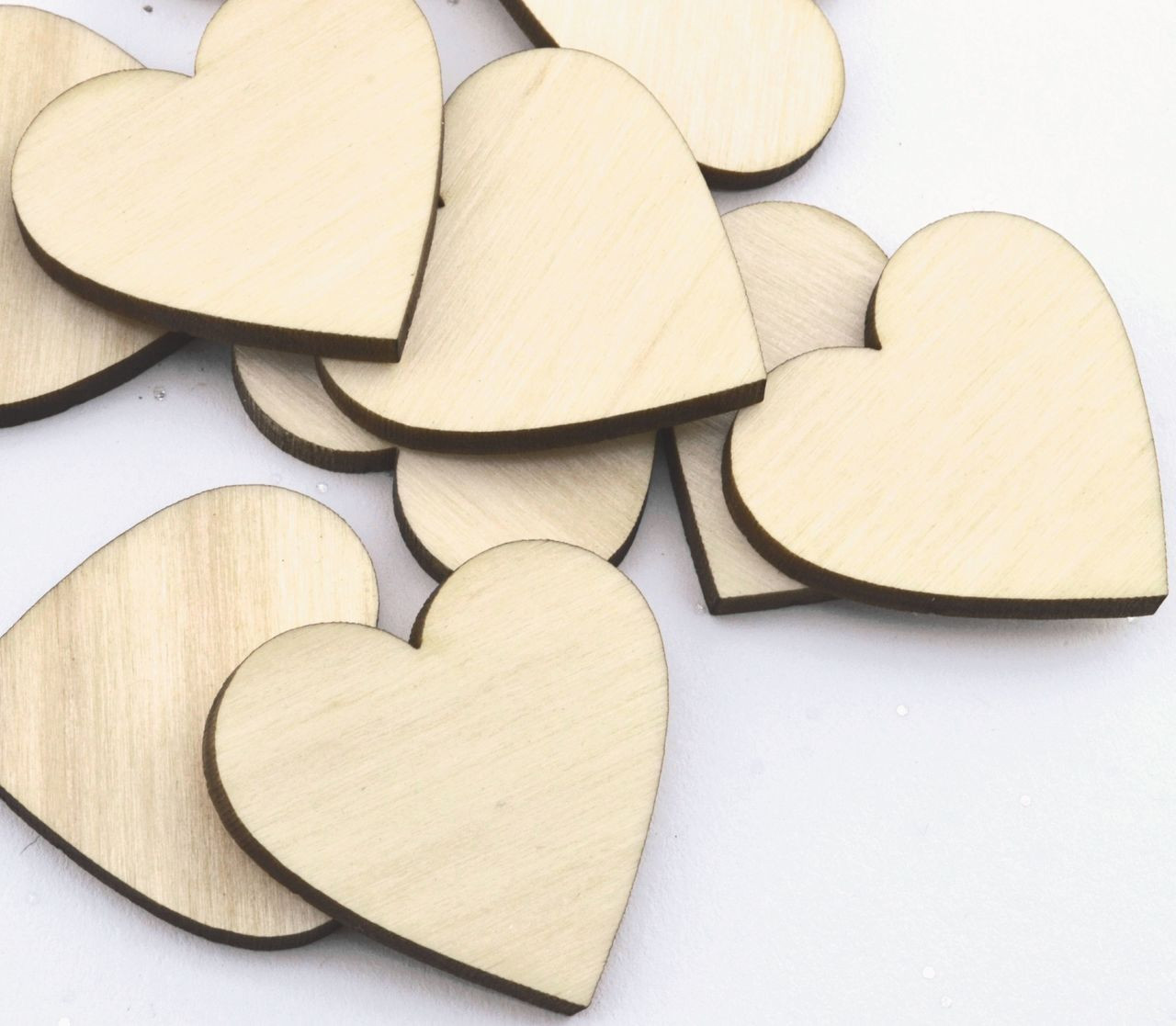 50 Laser cut wooden hearts - allthiswood