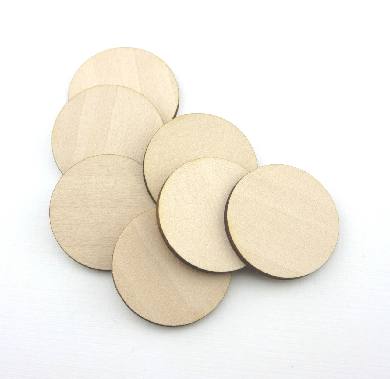 50 Laser cut wooden circles - blanks - allthiswood