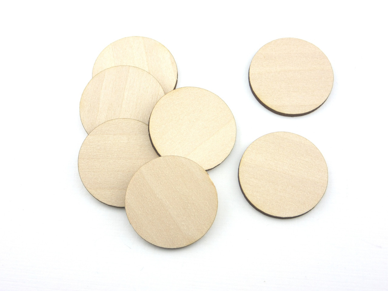 50 Laser cut wooden circles - blanks - allthiswood