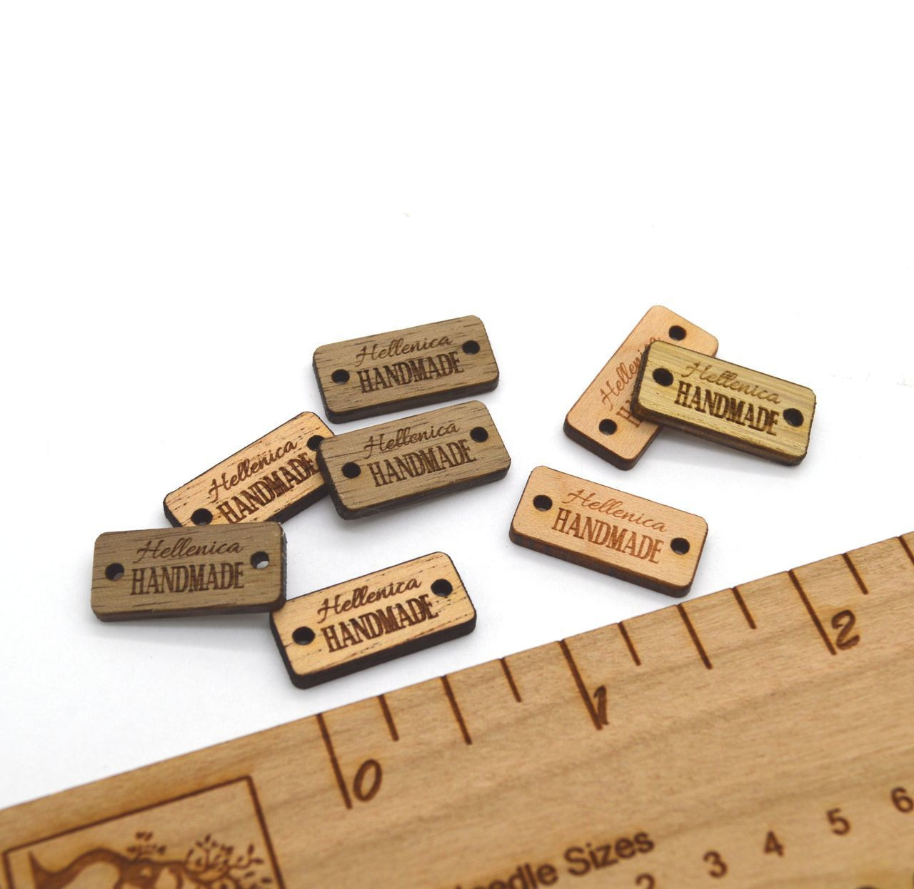 Custom Name Tags with Logo - Brass Engraved Name Tags