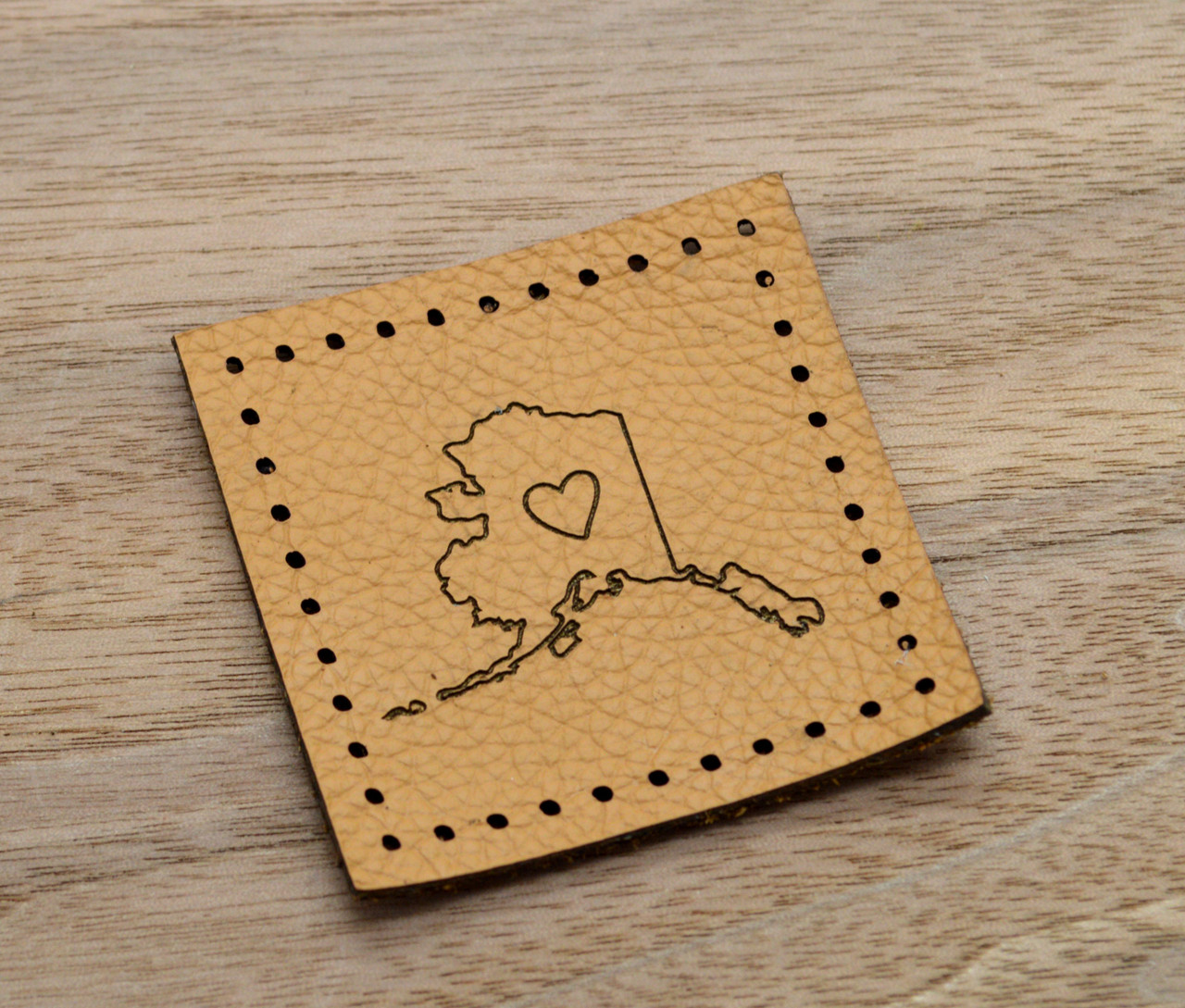 Custom Engraving Studio, LLC: Genuine Leather Patch Custom Laser Engraved  and Cut to any Shape