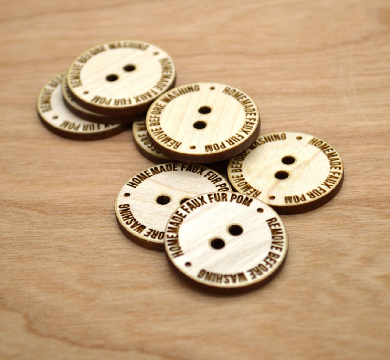 Removeable Wooden Pom Pom Buttons — Angie and Britt