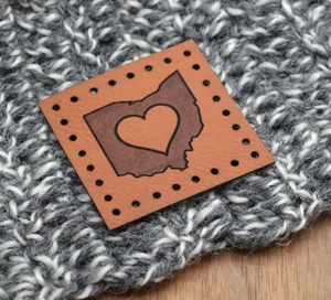 DESIGN YOUR OWN: Individual Large Laser Engraved Leather Patches - made from faux leather