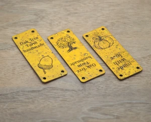 Cork Fabric labels 0.85" x 2.25" sold in sets of 25 - se our Designer tool