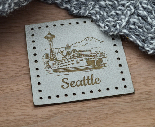 Individual Large Laser Engraved Leather 