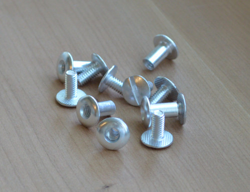 Rivets for labels - Screw on rivets for cork and leather labels - Set of 10
