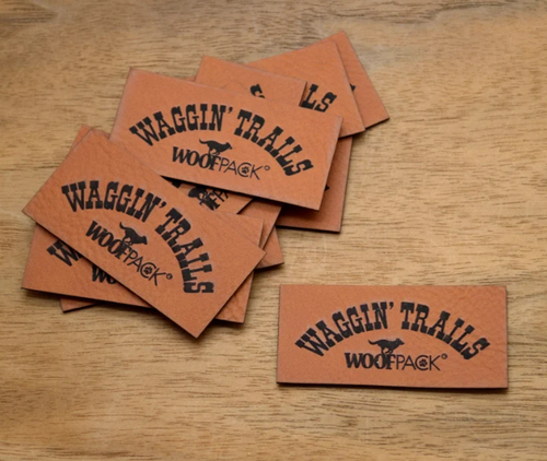 25 Custom Faux Leather labels 1x2 inches without holes - Sew on labels