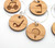 GOLF Edition : Engraved Wine Glass Charms made from Cherry Wood - Set of 6