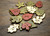 10 Leaf shaped buttons - Fall buttons, crochet buttons