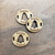 Set of 50 wooden tags 0.9x1 inch