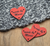 Heart shaped faux leather tags 1.25 inches