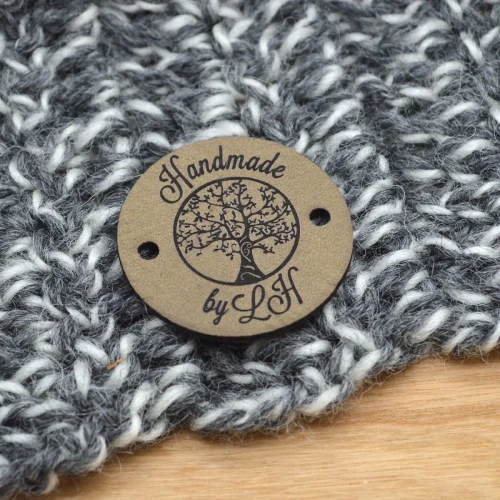 Custom Faux Leather Labels with Your Own Design | 1.25