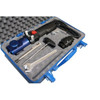 Kit Includes: Standard head for tungsten diameters: .040"(1.0mm), 1/16"(1.6mm), 3/32"(2.4mm) 1/8"(3.23mm) - Tools for assembling and replacement of grinding wheel - Bench mounting accessory - Adapter for vacuum cleaning - Pen-style electrode holder - Multifunctional (flatten or grind a truncated cone) - User instructions