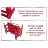 Patent Pending Safety Lock
Fold Down / Stackable