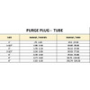 Purge Plug TUBE INLET 1.0" - 6.0"