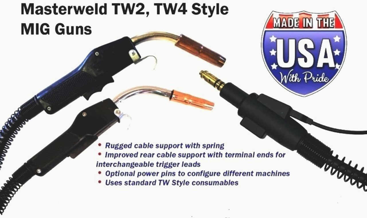 Tweco #4 Style Mig Gun 410-3545 Masterweld 400 Amp 10'