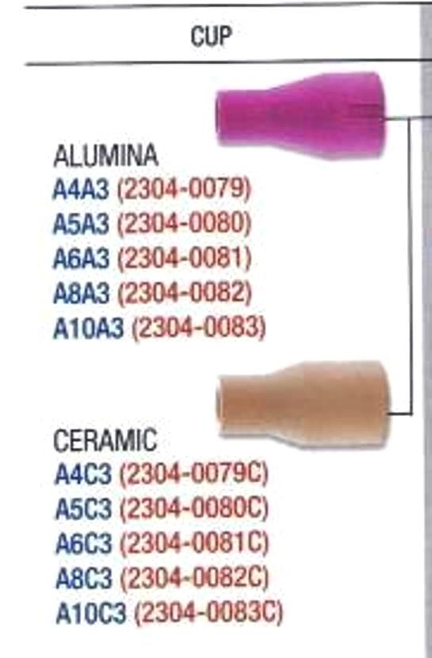 Select Alumina (pink) or ceramic