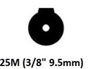 17F-12RFT A-150 Style Flex Tig Torch 150 A 12.5' Cable w/ Flow Thru Dinse 25