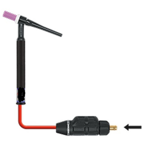 17F-12RFT A-150 Style Flex Tig Torch 150 A 12.5' Cable w/ Flow Thru Dinse 25