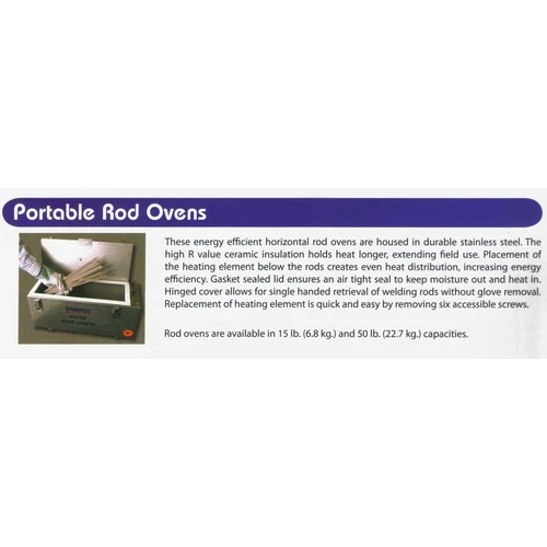 OV50 Rod Oven 50 Lb. 18" Rod Capacity Dynaflux