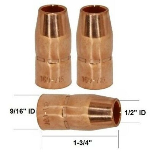 169-715 Miller Gas Nozzle 1/2" ID M-10 M-15 & Hobart H-9A H-9B