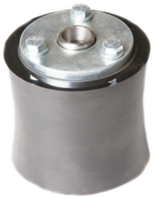 28 x 4" Urethane Rollers Protect the Pipe