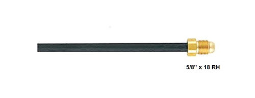 Argon fitting is 5/8" x 18 RH Argon fitting is 5/8" x 18 RH