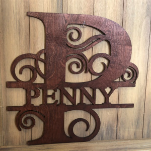 door hanger split letter  large